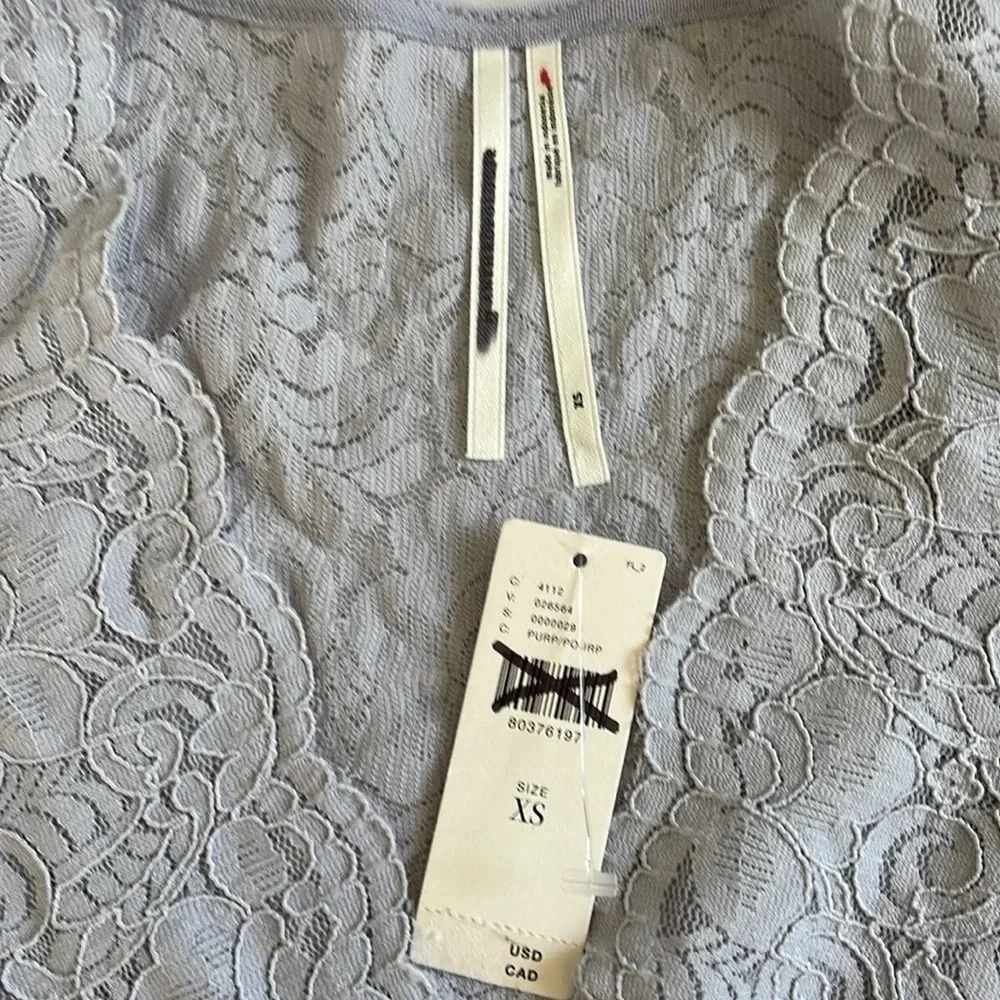 Anthropologie Lace Button Front Long Sleeve Top Size XS